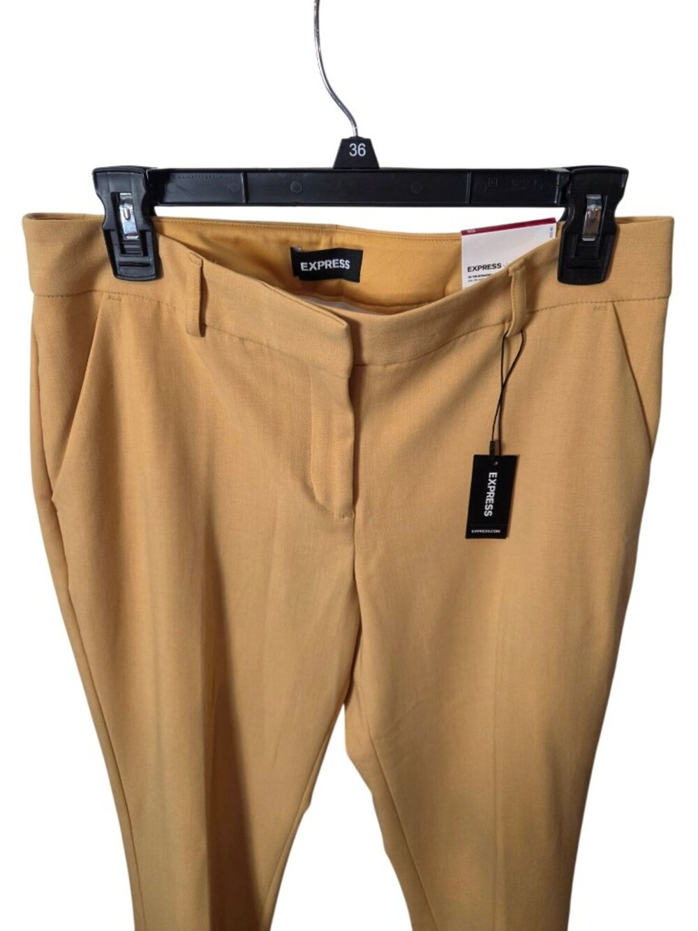 Classic Professional Express Gold Dress Pants Office Quiet Luxury Polished - Picture 8 of 13
